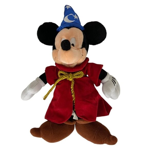 Walt Disney World Sorcerer Mickey Mouse Plush 18 inch Stuffed Toy Fantasia - Picture 5 of 9